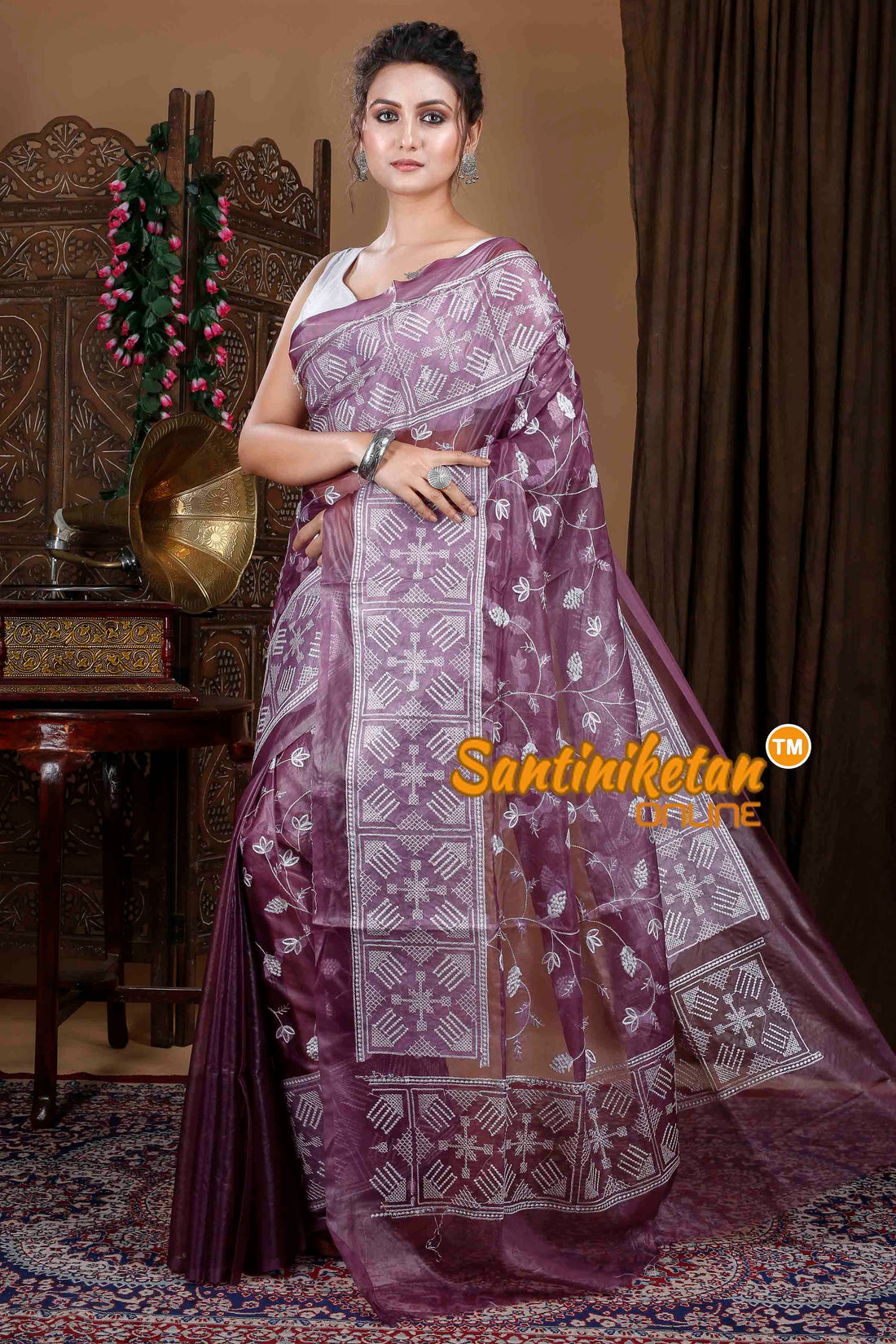 Kota Semi Organza Embroidery Saree SN202310021
