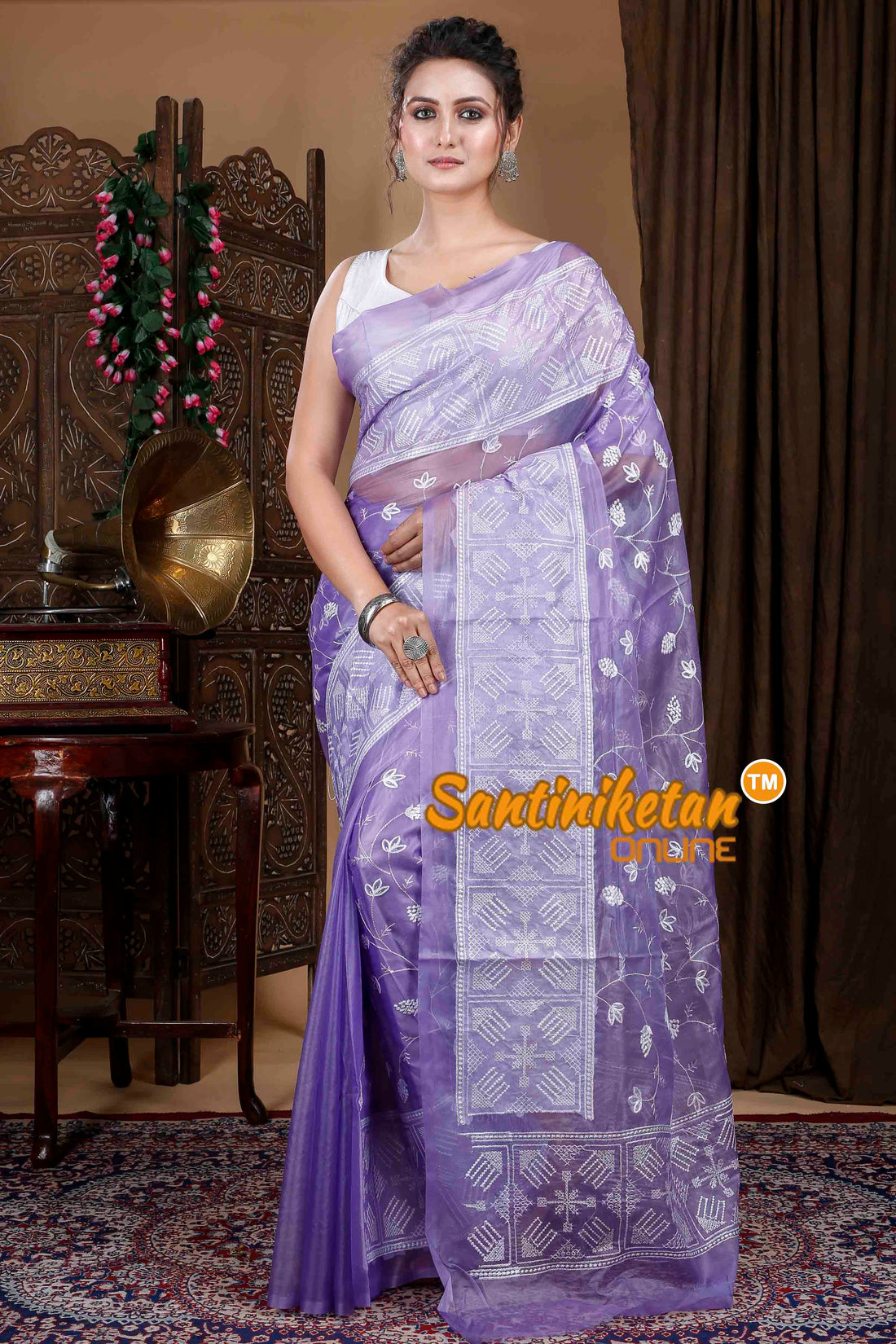 Kota Semi Organza Embroidery Saree SN202310025