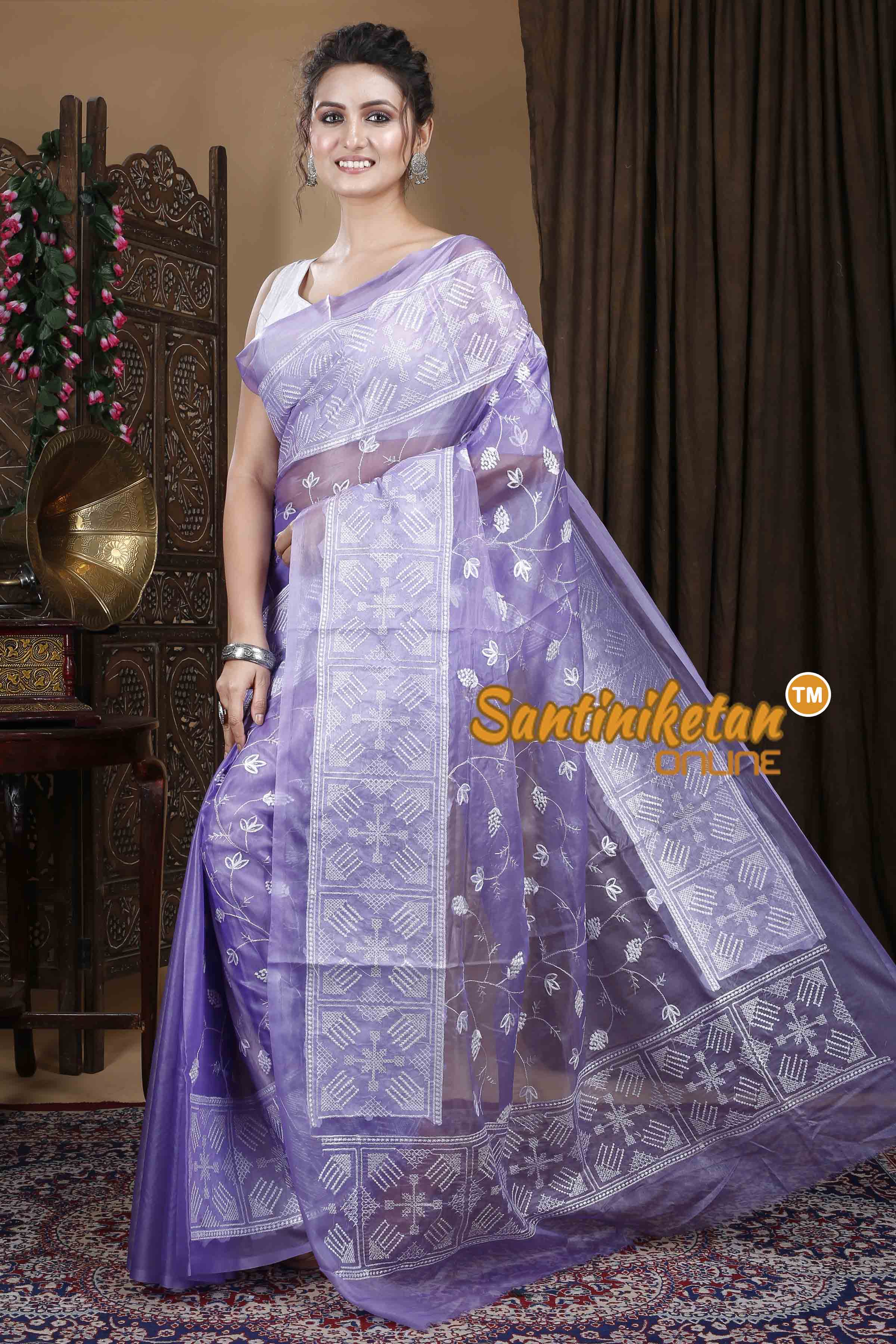 Kota Semi Organza Embroidery Saree SN202310025