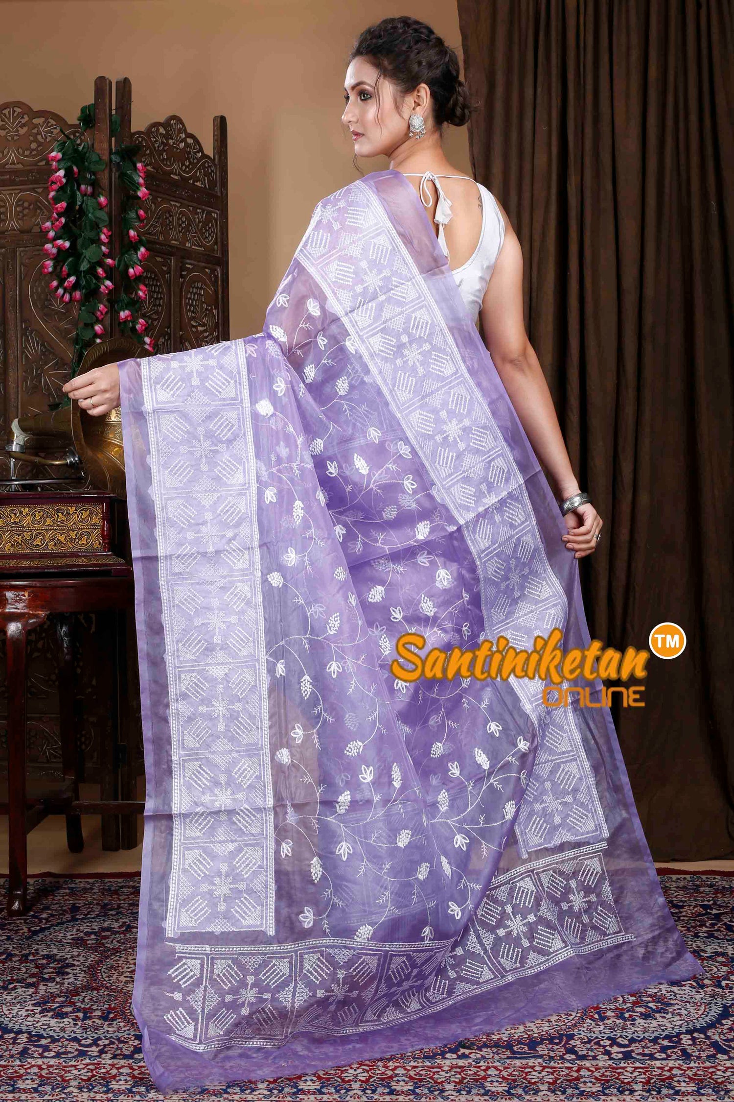 Kota Semi Organza Embroidery Saree SN202310025