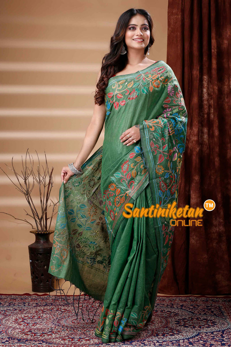 Pure Soft Cotton Kantha Stitch (Hand Embroidery) Saree SN202310338
