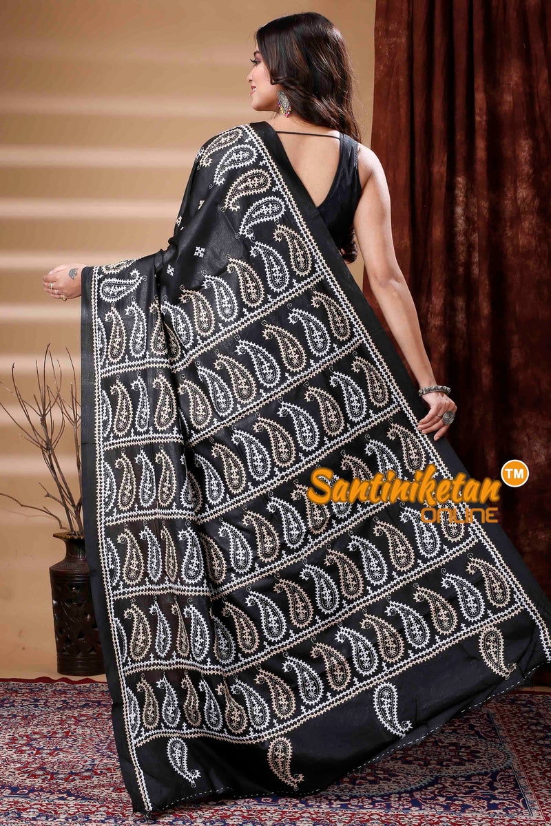 Pure Bangalore Silk Gujrati Stitch Saree SN202310453
