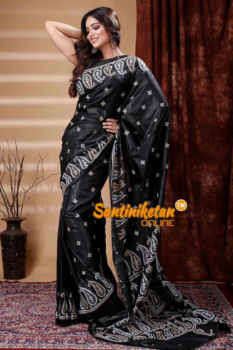 Pure Bangalore Silk Gujrati Stitch Saree SN202310453