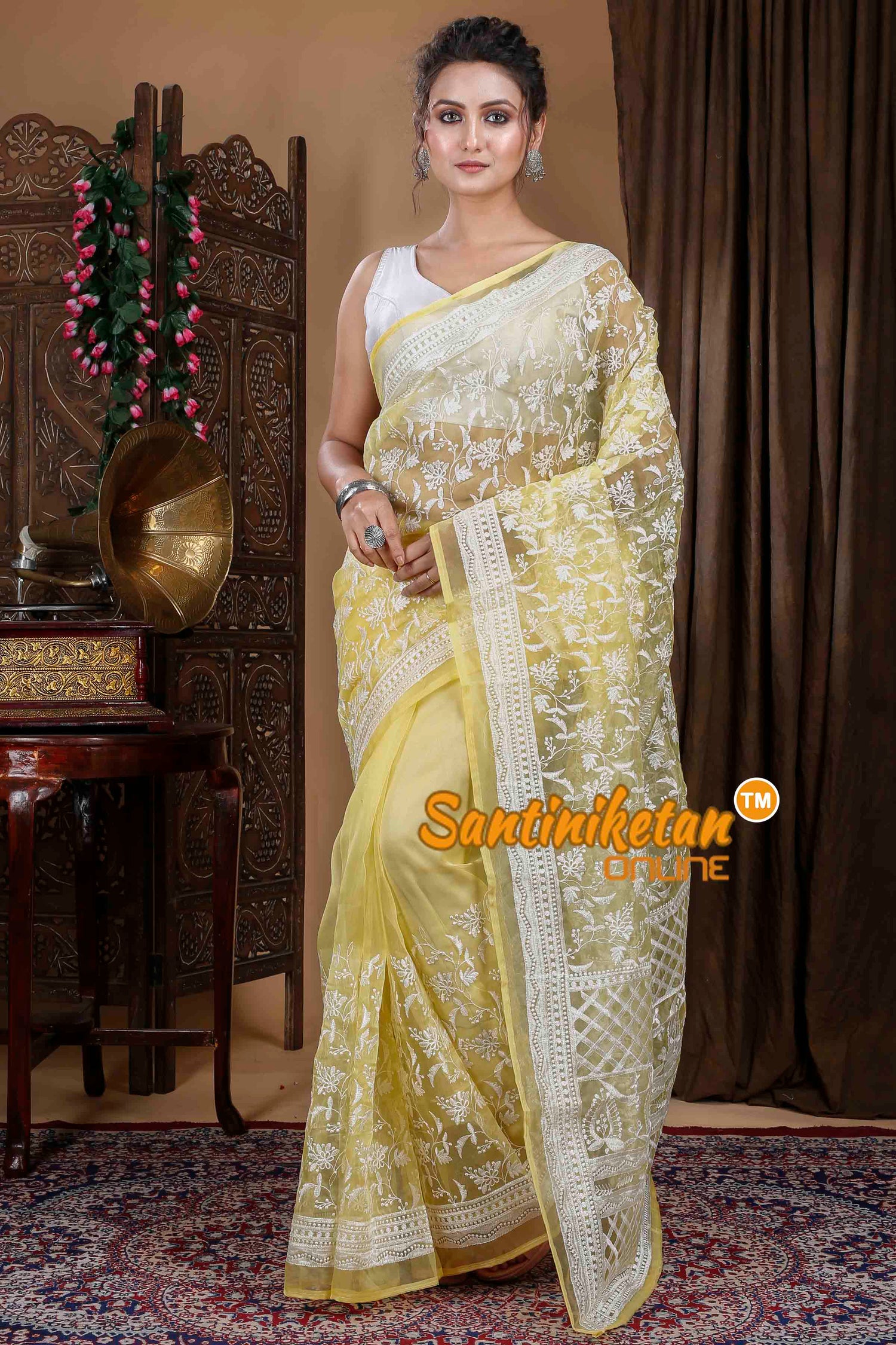 Kota Semi Organza Embroidery Saree SN20239968