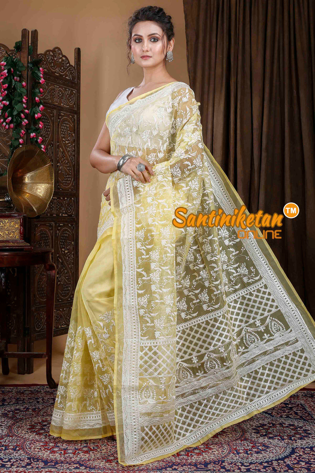 Kota Semi Organza Embroidery Saree SN20239968