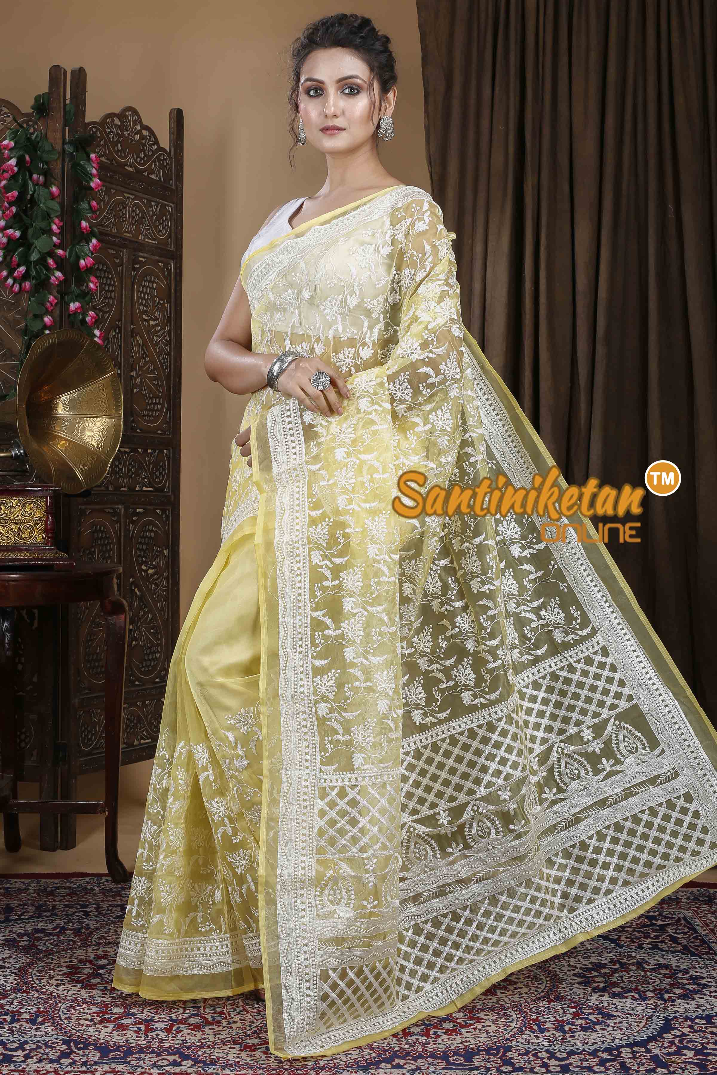 Kota Semi Organza Embroidery Saree SN20239968