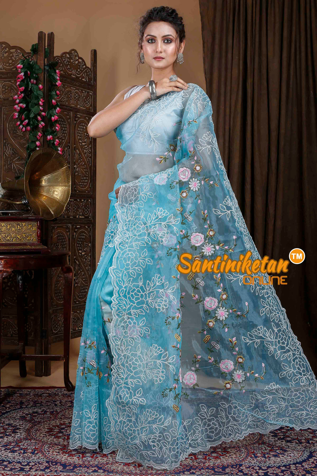 Kota Semi Organza Embroidery Saree SN20239972