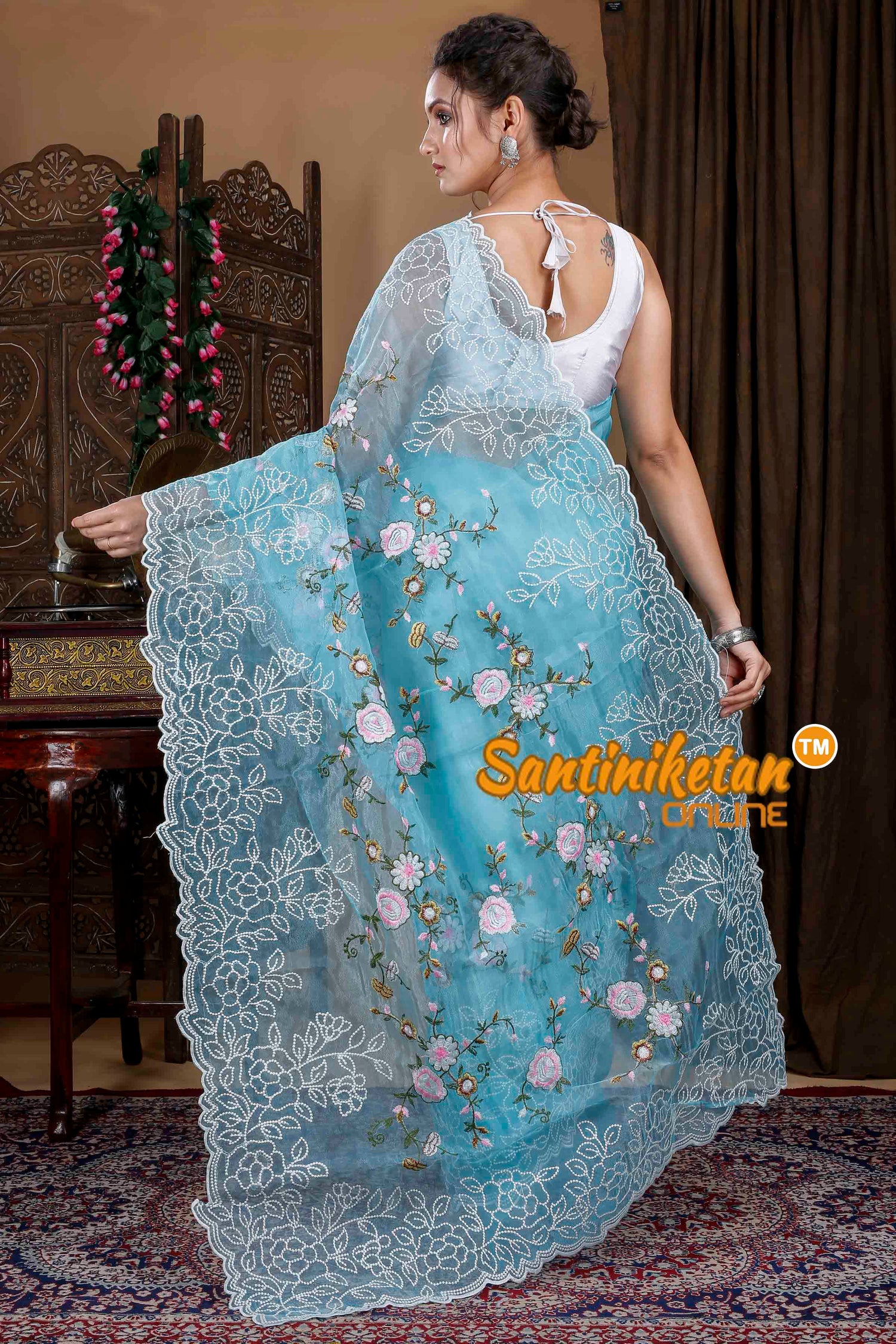 Kota Semi Organza Embroidery Saree SN20239972