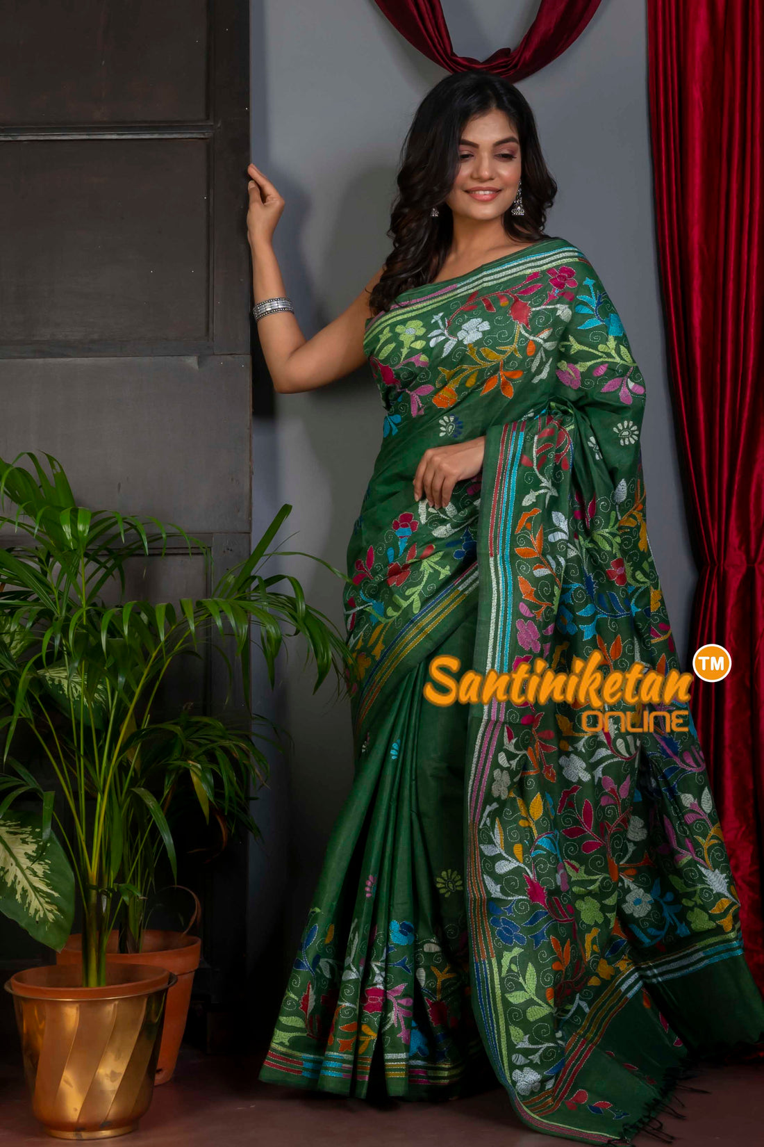 Pure Soft Cotton Kantha Stitch (Hand Embroidery) Saree SN20220564