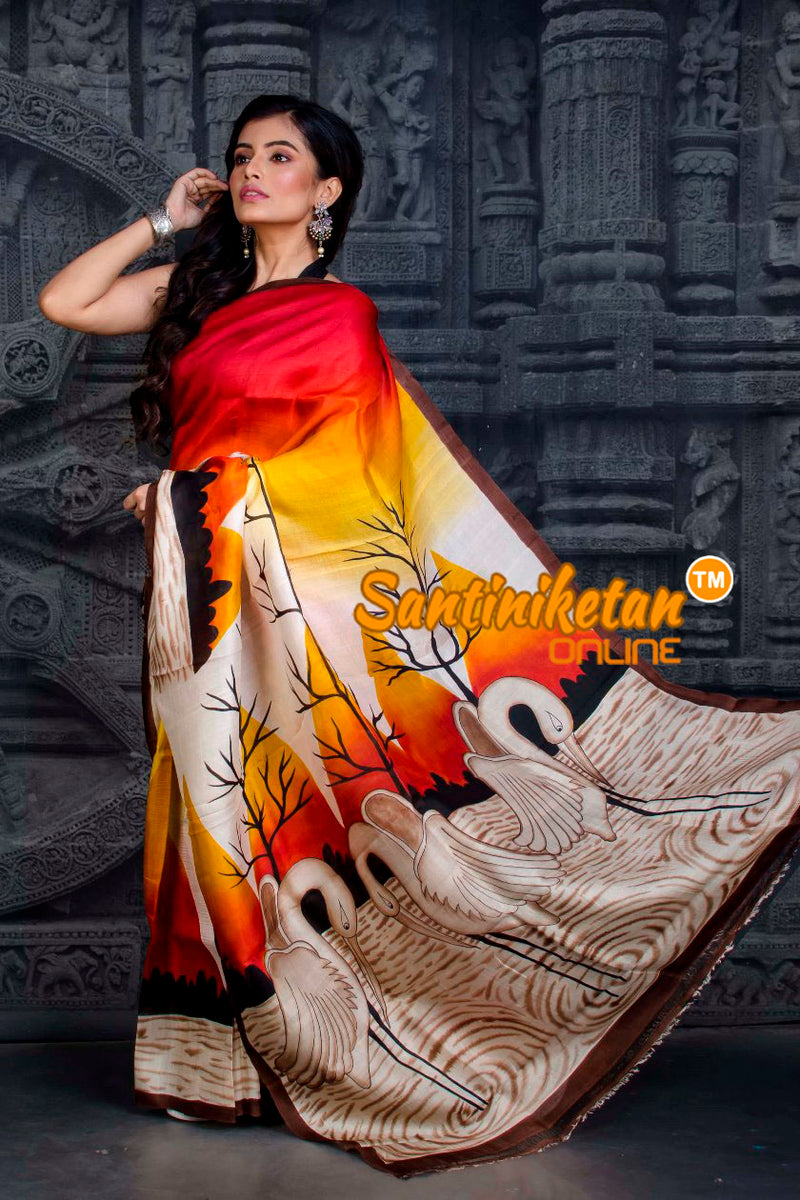 Hand Made Design On Murshidabad Silk SN20202486