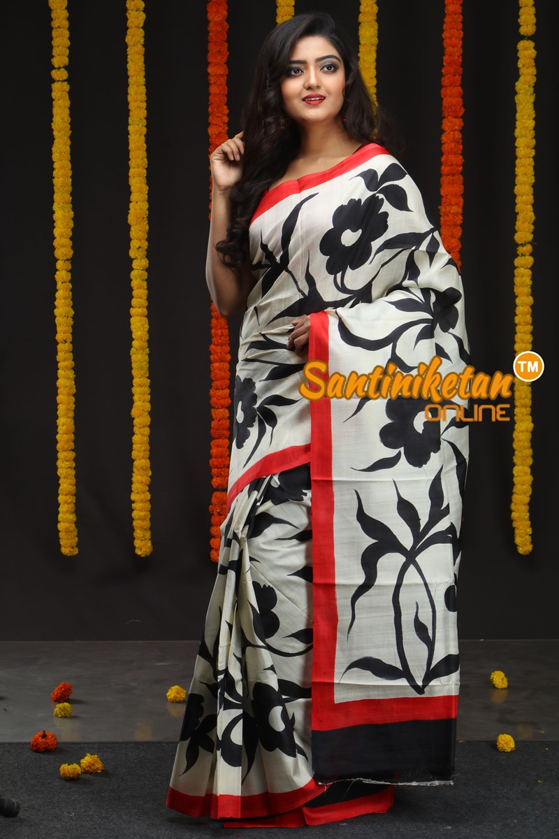 Hand Made Design On Murshidabad Silk 10 (SN2018681)